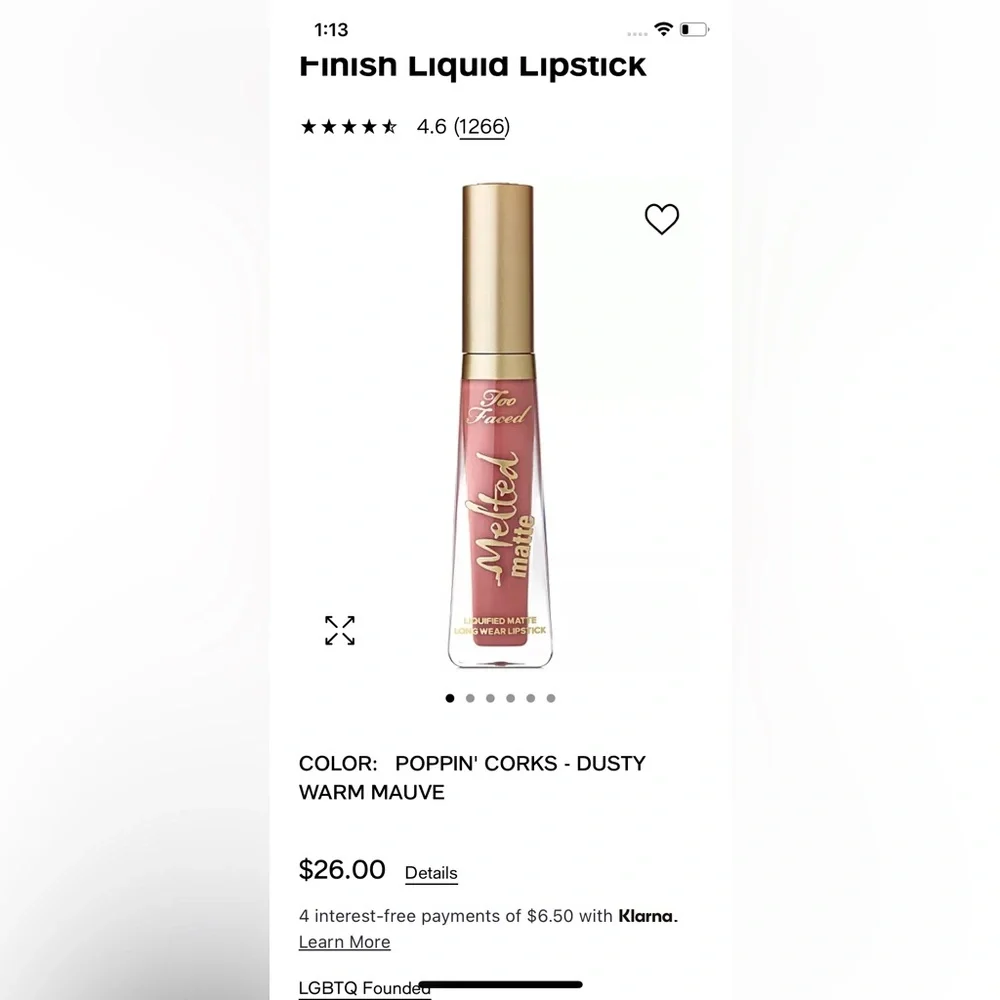 Too Faced lipgloss Melted matte Poppin Corks & lip injection plumping gloss long - Picture 3 of 3